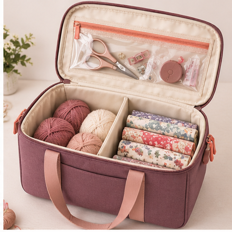Portable Sewing Project Tote — feature