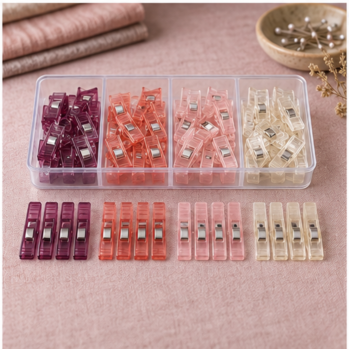 Sewing Clip Set — 24 Piece — overview